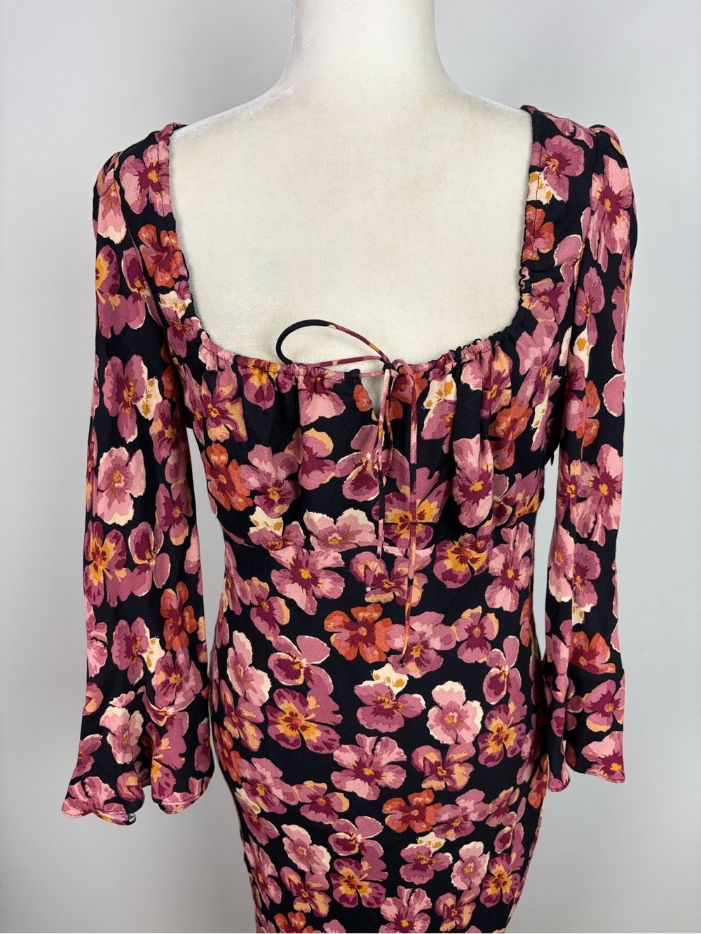Reformation Kiley Floral Print Midi Dress Floral Print Size 10 - Picture 3 of 15